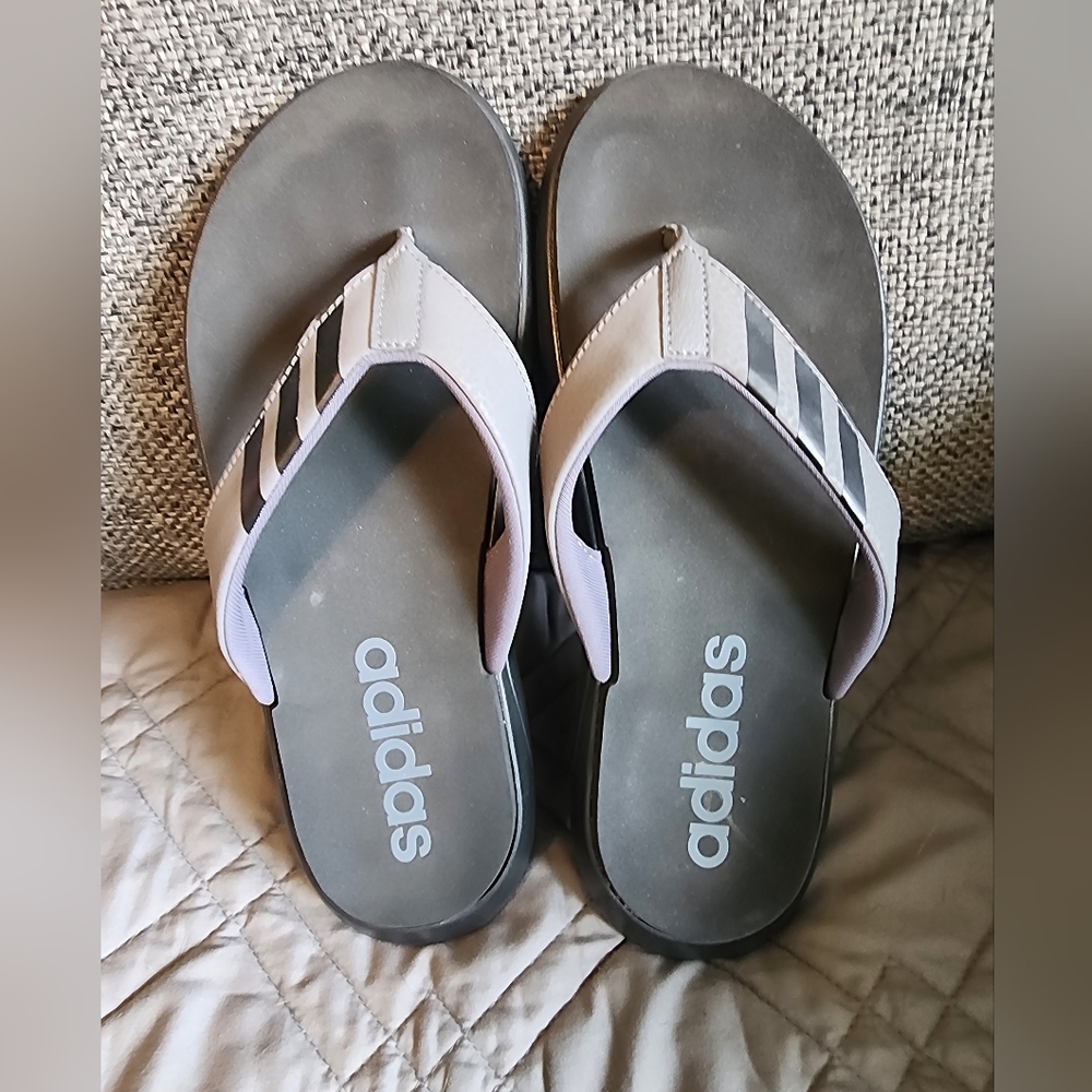 Adidas Gray Flip Flops